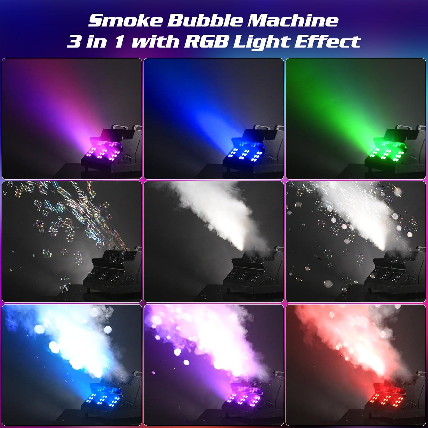 Smoke Bubble RGB Fog Machine