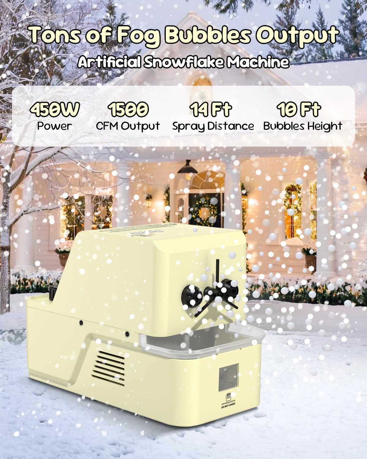 450W Fog Bubble Machine