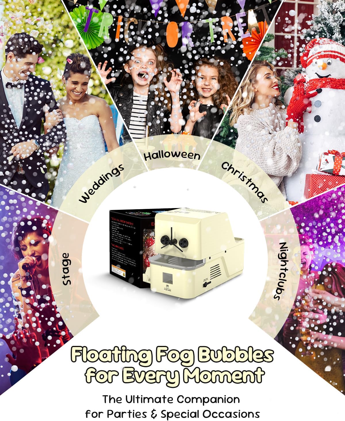 450W Fog Bubble Machine