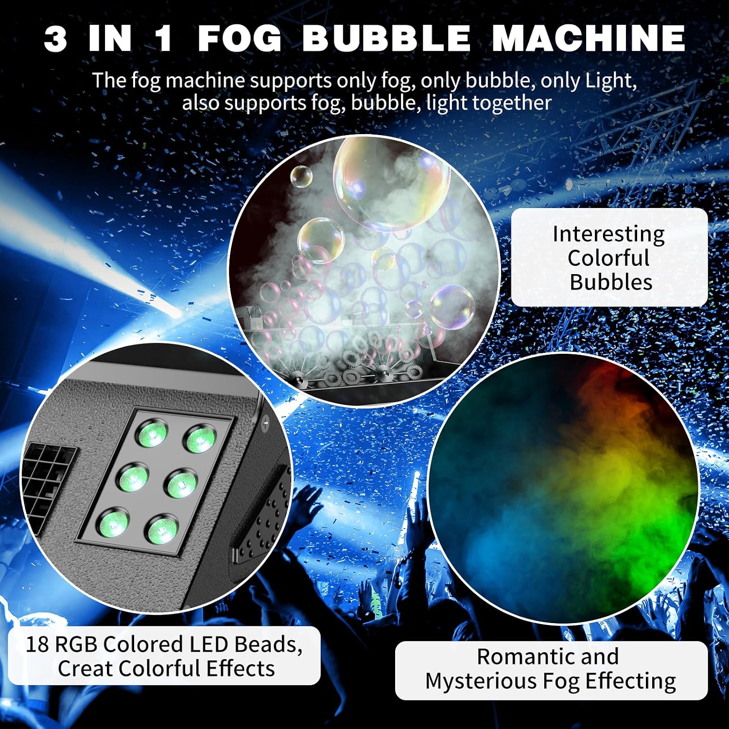 Smoke Bubble RGB Fog Machine