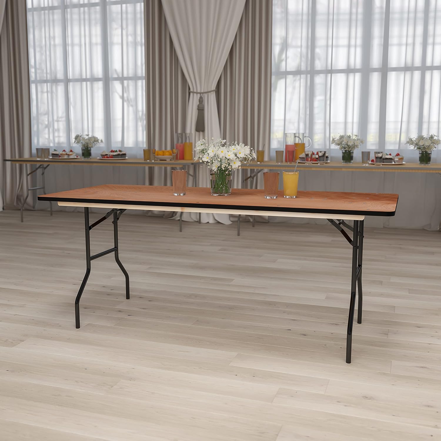 Wood Rectangular Banquet Table (6ft)