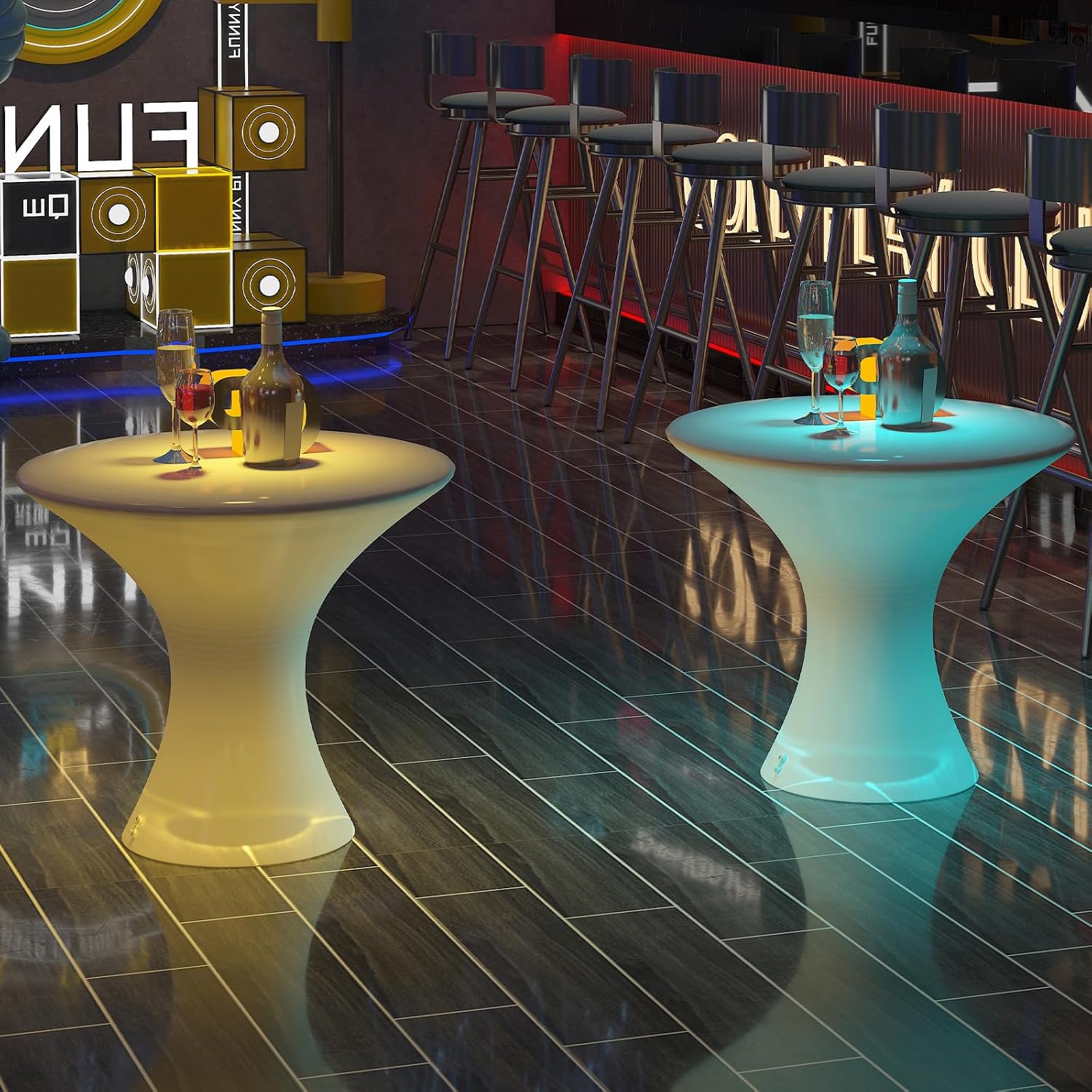 23" Height Light Up Bar Table
