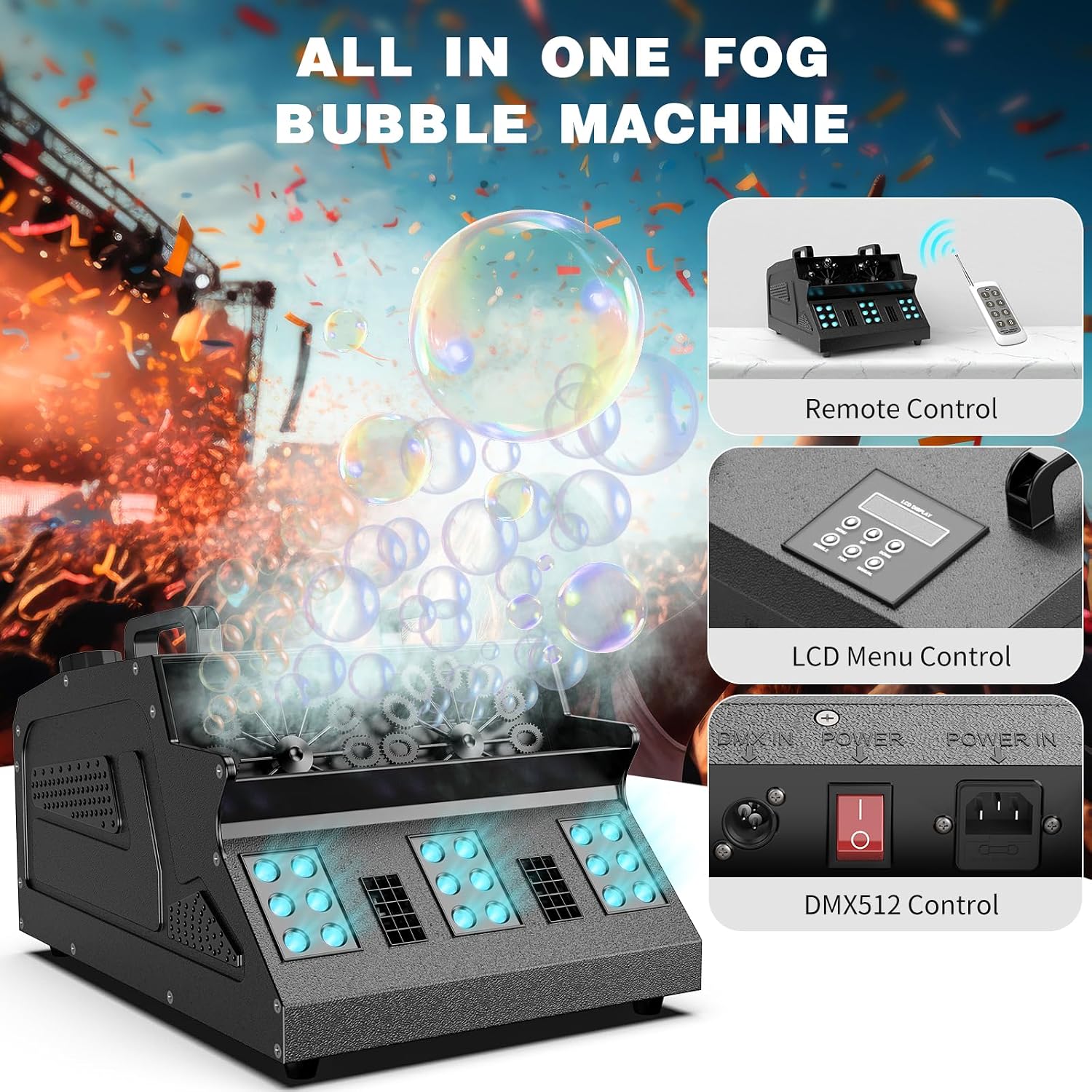 Smoke Bubble RGB Fog Machine