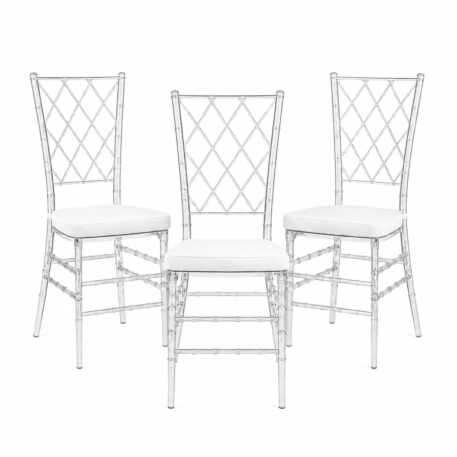 Padded Acrylic Chiviari Chairs