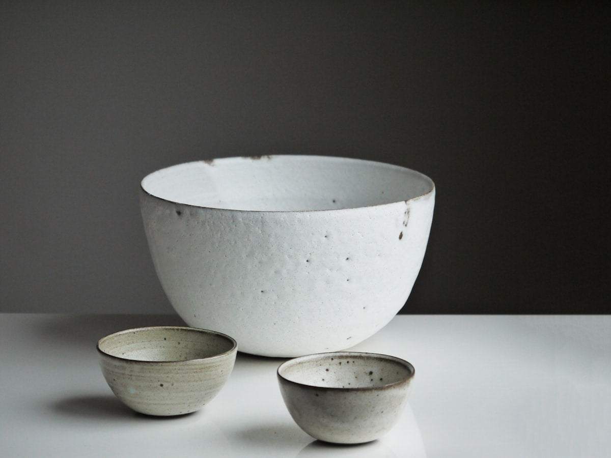 White serving and soup bowl